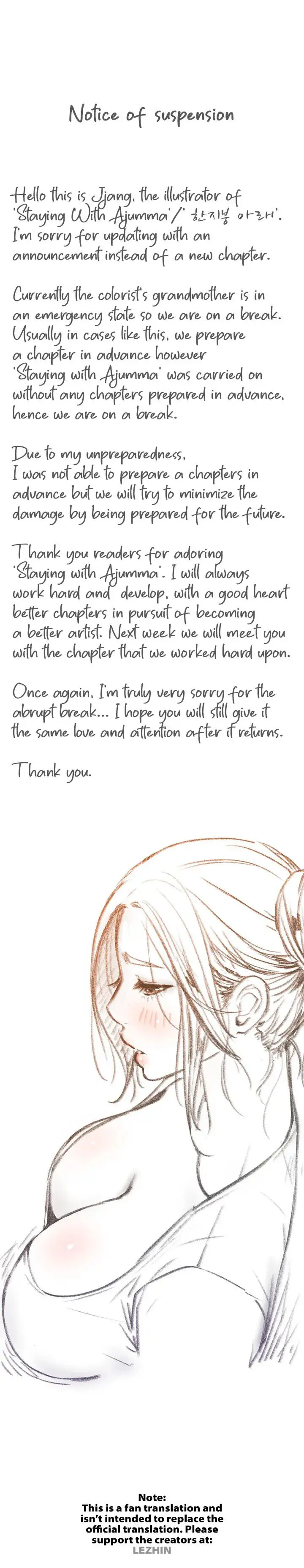 Staying with Ajumma chapter 16.5, page 1