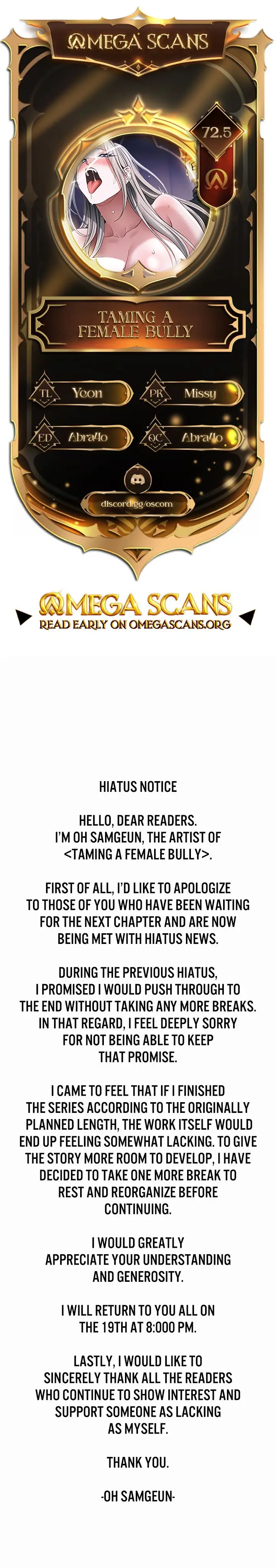 Taming A Female Bully chapter 72.5, page 1